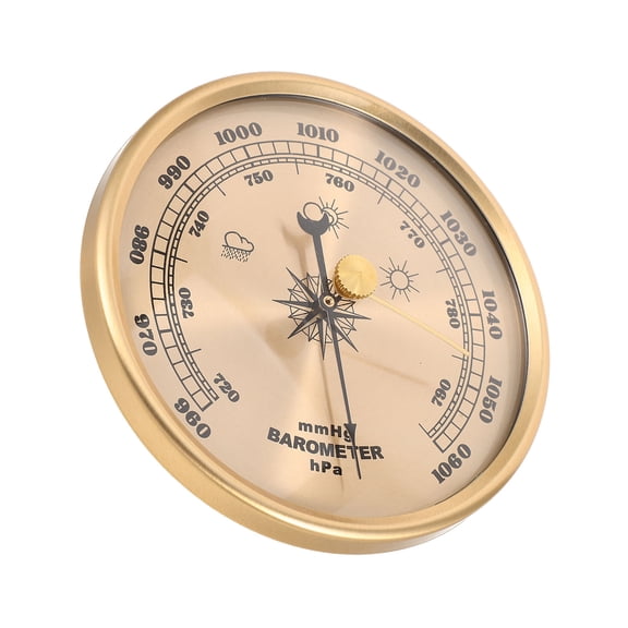 WESIEVYA Precision Barometer Pressure Gauge with Metal Frame and Large Dial for Home and Office Use