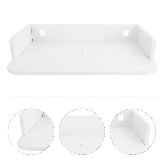 WESIEVYA Projector Floating Shelf Wall-mounted and Durable 13.36X9.43X2.75 in 1Pcs White PVC