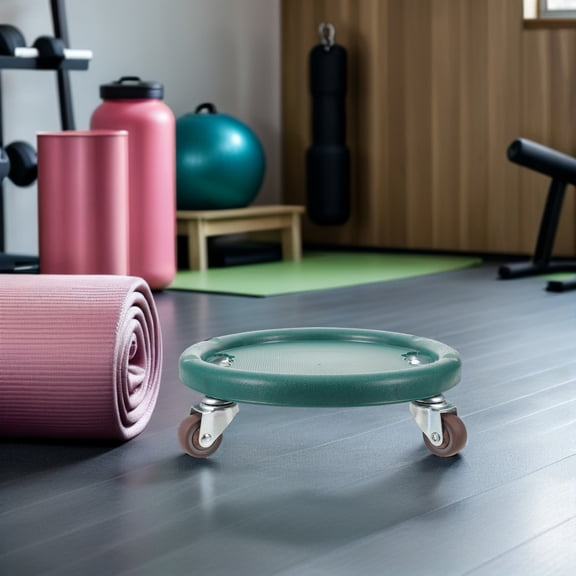 WESIEVYA Green Four-Wheel Quiet Abdominal Roller Core Training Equipment