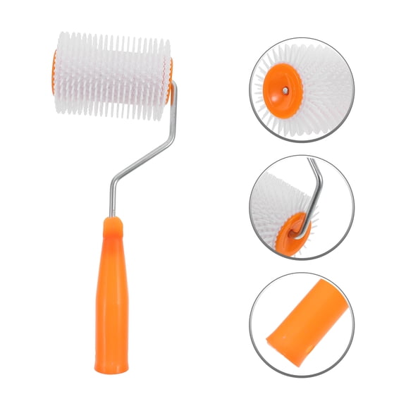 WESIEVYA Self Leveling Spiked Roller with Durable Plastic Handle for Epoxy Floor Paint