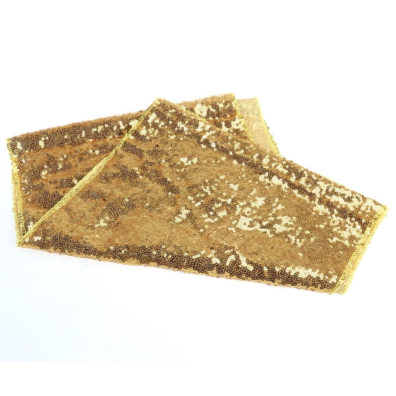 WESIEVYA Sequin Table Runner Plated Gold for Wedding Party Adds Elegance to Event Tablescape
