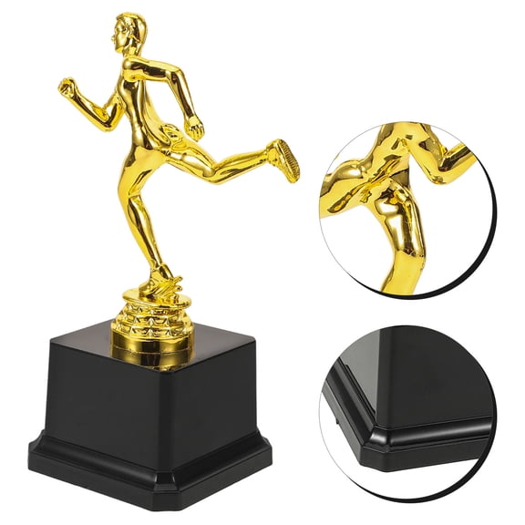 WESIEVYA Small Trophy Award Racing Trophy Golden Decorative Design 1Pack
