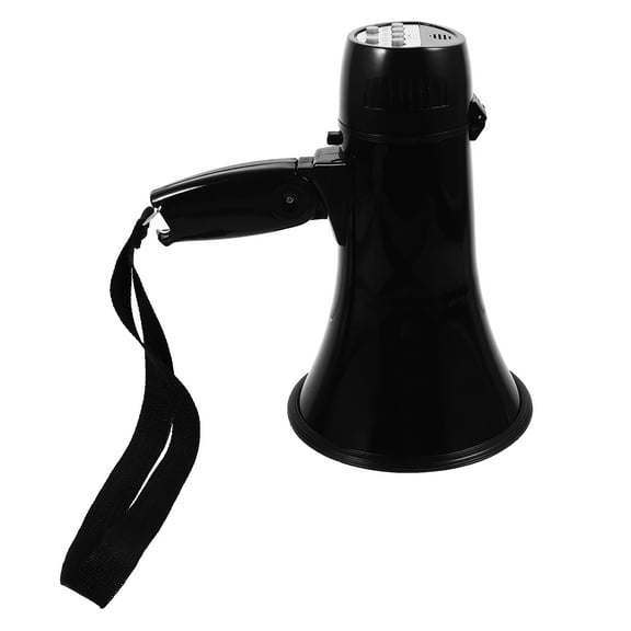 WESIEVYA Sports Cheering Megaphone Black Portable Bullhorn with Clear Sound Output