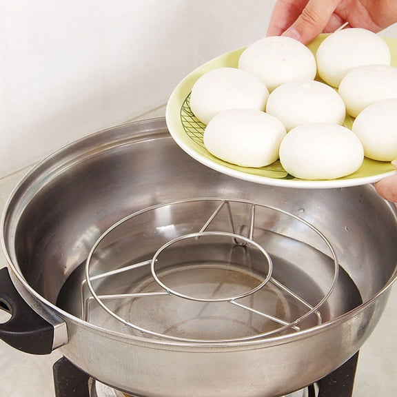 WESIEVYA Stainless Steel Steam Rack Stand for Pots and Pans with Stable Three Legs