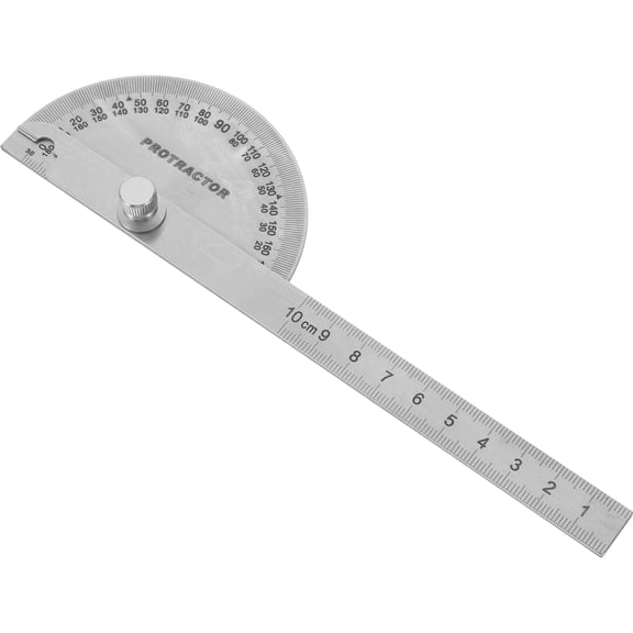 WESIEVYA Stainless Steel Woodworking Protractor with Swing Arm Durable Metal Angle Finder Plated Silver