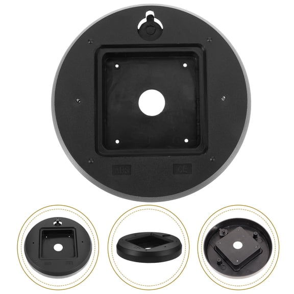 WESIEVYA Black Plastic Clock Back Cover Part for DIY Clock Movement Replacement