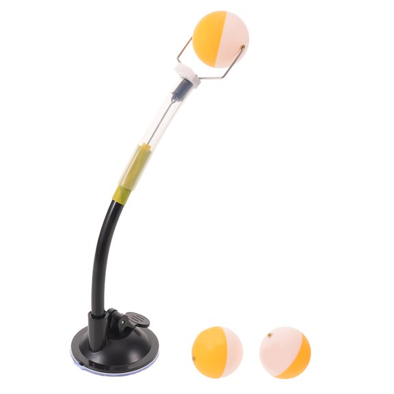 WESIEVYA Table Tennis Rebound Trainer with 360 Degree Rotation and Adjustable Height in Black