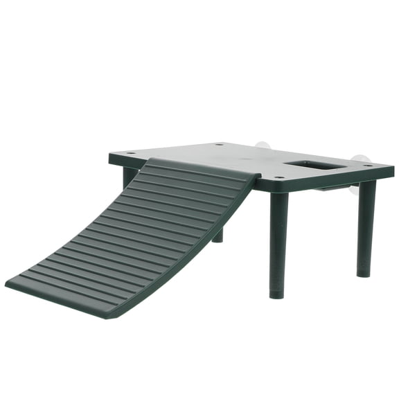 WESIEVYA Turtle Floating Platform Durable Green Plastic for Aquarium Decor and Reptile Climbing