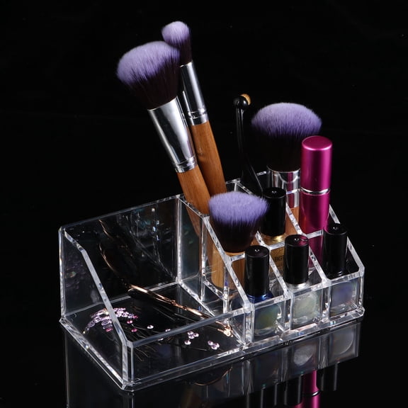 WESIEVYA Vanity Desk Organizer 1Pack Acrylic Storage Case for Makeup Organization and Storage Transparent