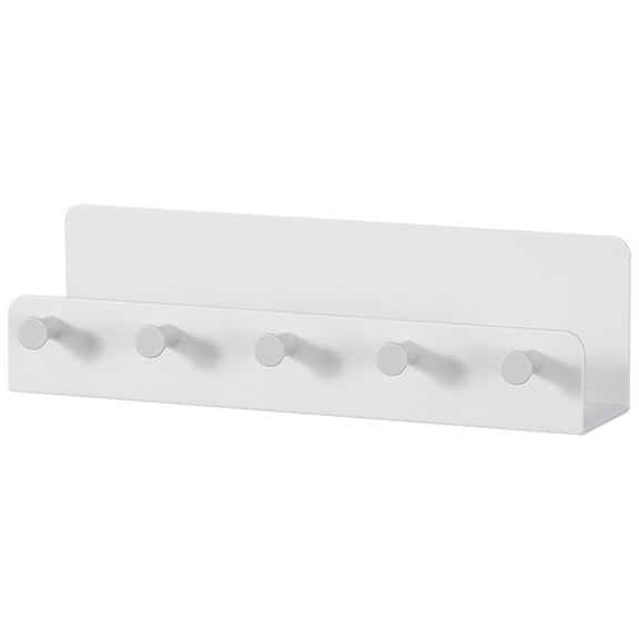 WESIEVYA Wall Mount Key Holder in White with Multi Function Tray for Storage and Organization