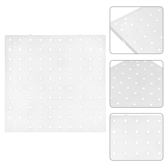 WESIEVYA Wall Mounted White Plastic Pegboard for Kitchen Bathroom and Living Room Storage