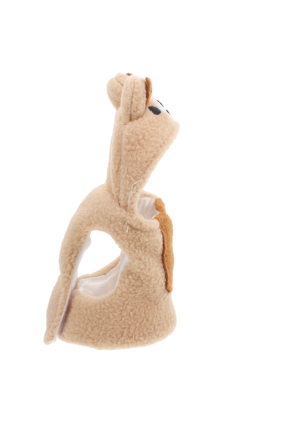 WESIEVYA Warm Chenille Parrot Flight Jacket Sweatshirt in Light Brown for Bird Winter Clothes