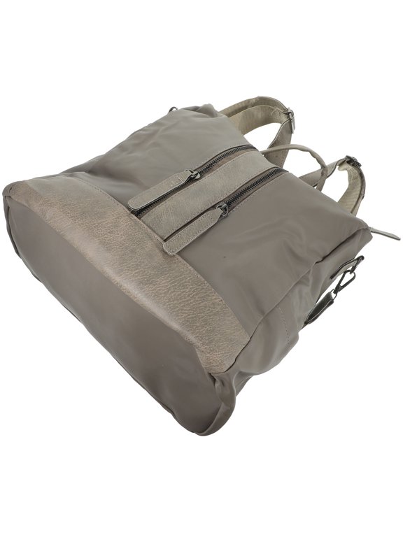 Waterproof Nylon Grey Backpack Women Casual Shoulder Bag with Anti Theft Protection