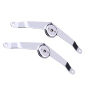 WESIEVYA Wesievya Plated Silver Luggage Hinge, Thicker and Durable Locating Rod Support 2Pcs