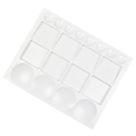 WESIEVYA White Plastic Paint Palette Tray Practical Mixing Plate for Home Art Use