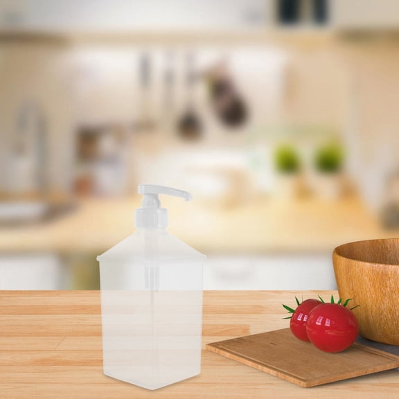 WESIEVYA White Plastic Squeeze Bottle for Home Storage Leak Proof Transparent Liquid Dispenser