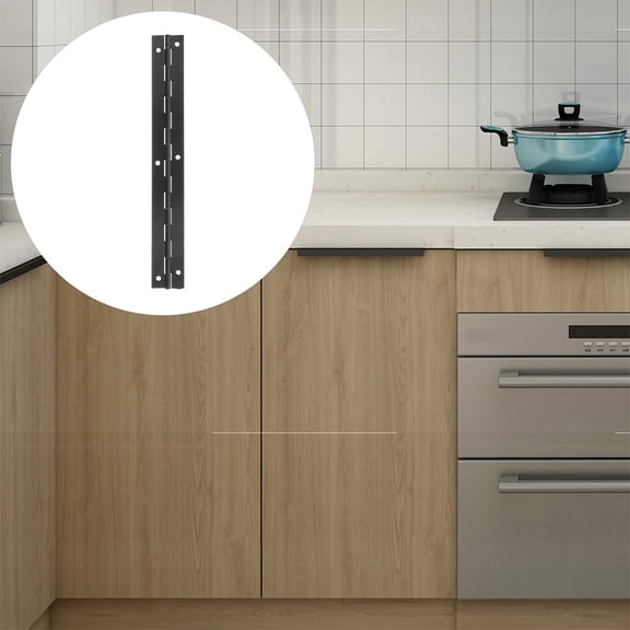 WESIEVYA Wooden Box Hinges Black Long Piano Hinge Smooth Surface and Easy Installation