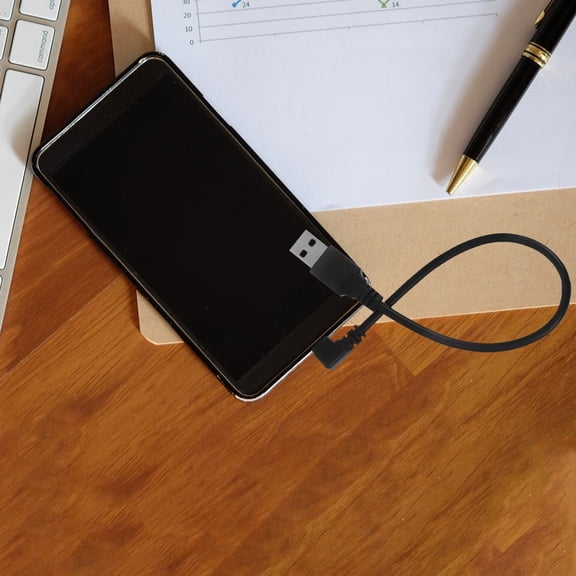WESIEVYA usb cable micro Right Angle Micro USB Cable Rubber Right Angle Design for Travel 1Set