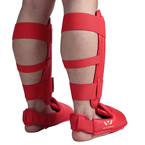WESING Karate shin and Instep Guard Karate Gloves Approved by WKF