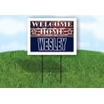 thumbnail image 1 of WESLEY WELCOME HOME FLAG 18 in x 24 in Yard Sign Road Sign with Stand, 1 of 4