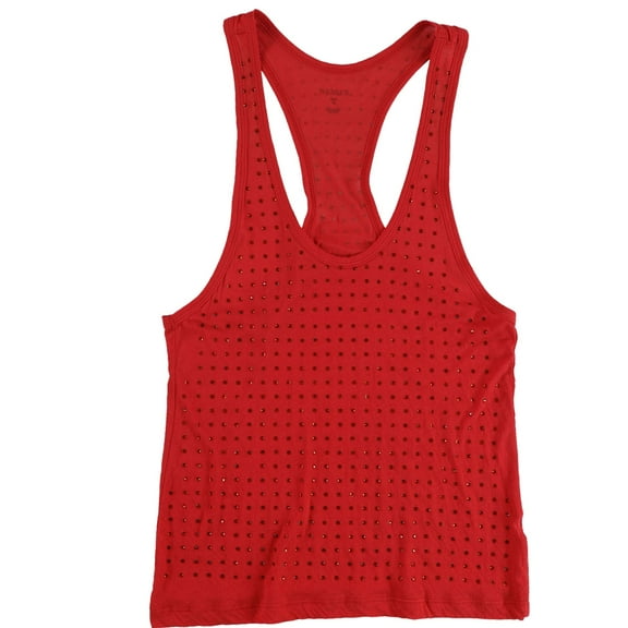 WESSEX Womens Circles Racerback Tank Top, Red, X-Small