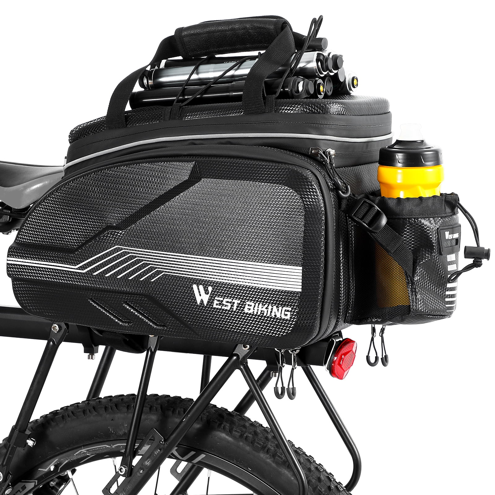 Rockbros bike rack bag trunk bag waterproof carbon leather bicycle rear seat hotsell