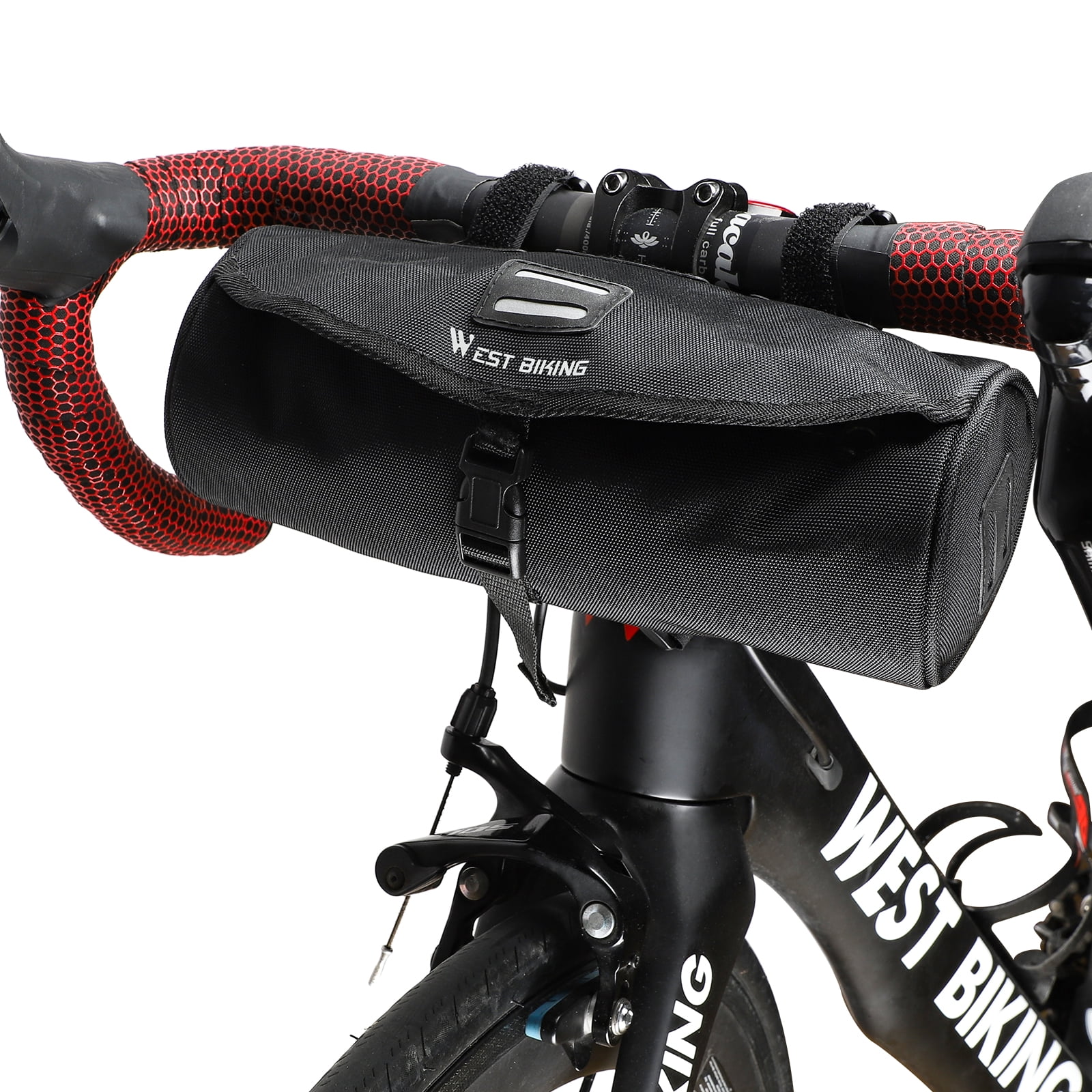 WEST BIKING Bicycle Barrel Bag Lightweight Cycling Bike Handlebar Bag 2L, Black