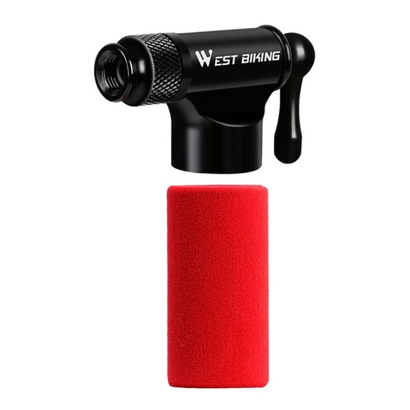 WEST BIKING Bike Pump, Bike Co2 Inflator W/ Insulated Sleeve No Co2 Cartridge Included, Universal Small High Pressure Ball Needle Accessories