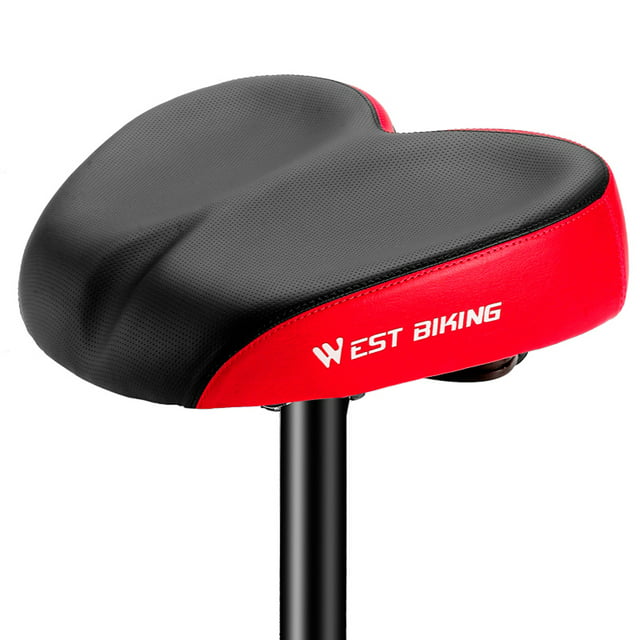 WEST BIKING Ergonomic Replacement Saddle Soft Widen Thicken Road Bike Cushion Long Distance Riding Comfortable Shockproof Cycling Seats