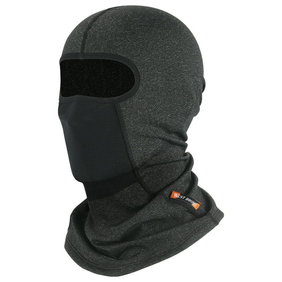 WEST BIKING Men Winter Balaclava Sports Headgear Cycling Neck Gaiter Warm Facial Mask, Gray