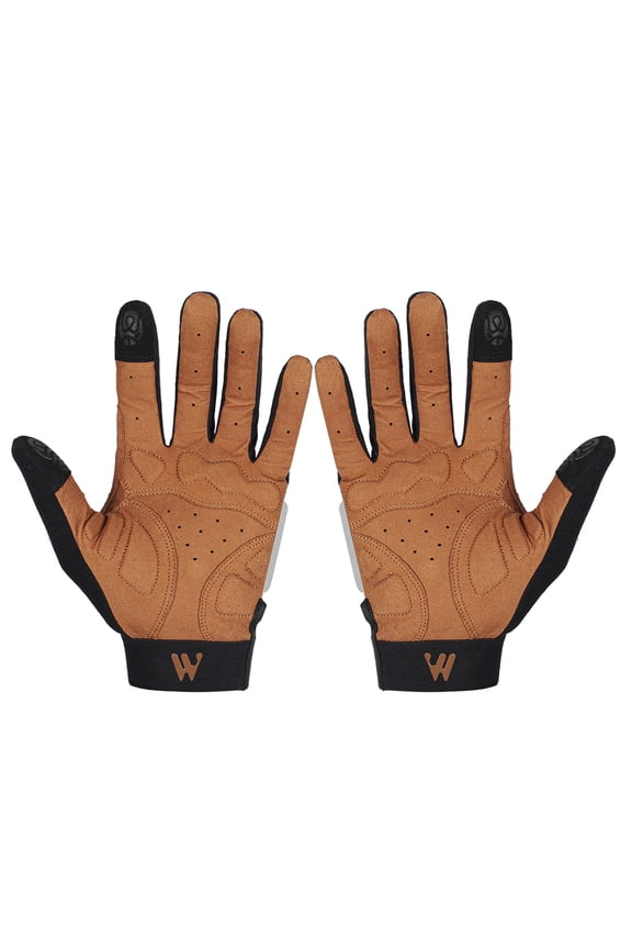 Men's Anti-Slip Breathable Cycle Gloves - Black/Brown, Size L (9.45 inches / 24 cm)