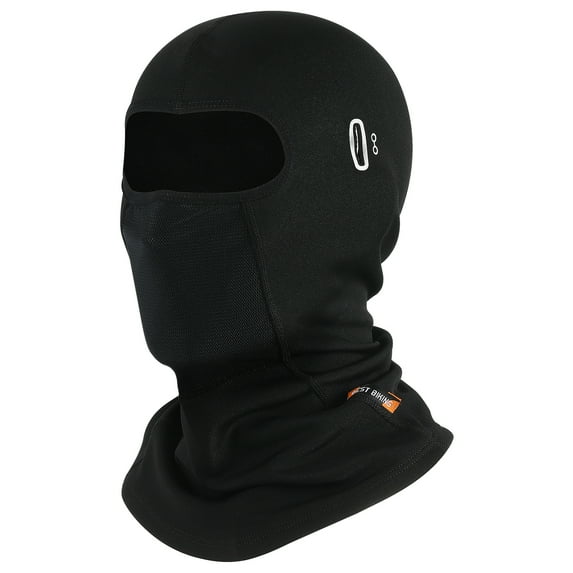 WEST BIKING Winter Balaclava Caps for Unisex, Polar Fleece Lining Sports Cap with Glasses Holes, Black