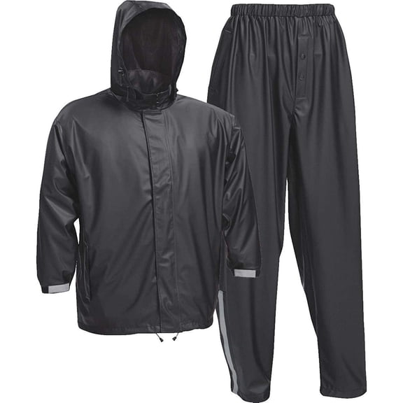WEST CHESTER Unisex Adult Ny Rain Suit Black, Medium, 3 Pack