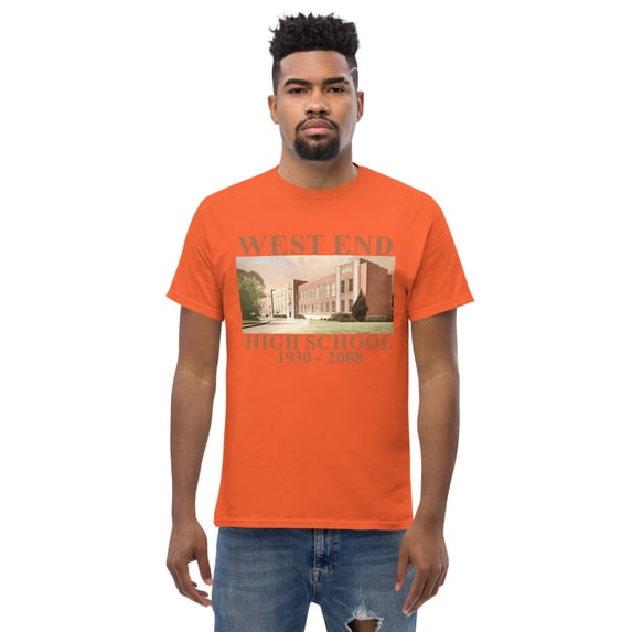 WEST END MEMORIAM Men's classic tee (Orange, 2XL)