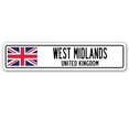 thumbnail image 1 of WEST MIDLANDS UNITED KINGDOM Street Sign British Britons Brits flag city gift, 1 of 5