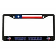 thumbnail image 1 of WEST Texas Texas Style Heavy Duty Metal License Plate Frame Personalised/Car Accessories Car Tag Holder Cover (Black/Blue), 1 of 6