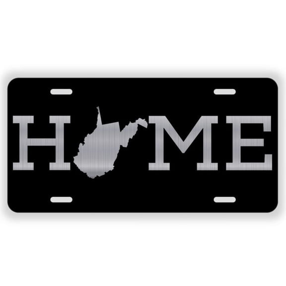 WEST VIRGINIA HOME LICENSE PLATE WV MOUNTAINS ETCHED LICENSE PLATE - Aluminum ( 12 inch x 6 inch )