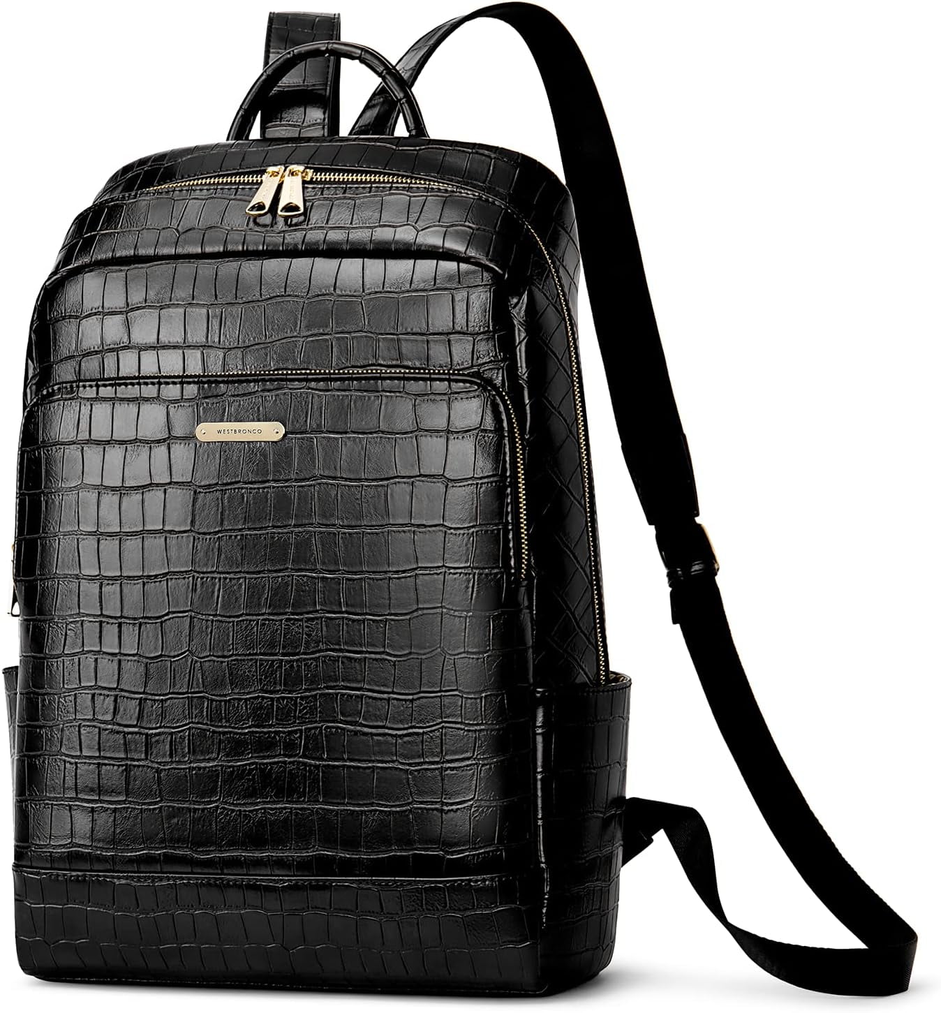 WESTBRONCO Leather Backpack Purse for Women 15.6 inch Laptop Backpack