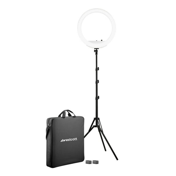 Westcott 18" Bi-Color LED Ring Light Kit with Batteries & Stand