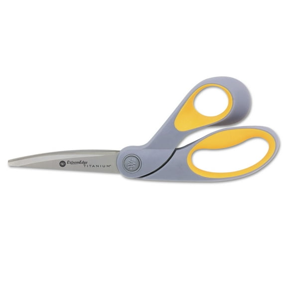 Westcott ExtremEdge Titanium 9" Bent Grey Sewing Scissor, 1 Each
