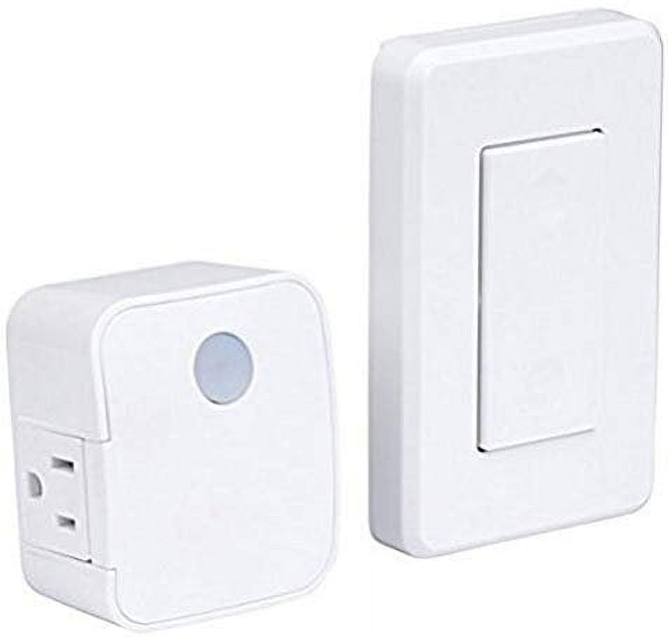 Westek White Wireless Rocker Light Switch with Receiver