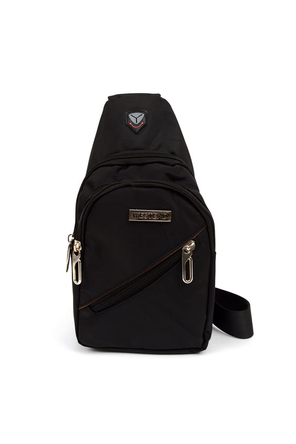 Crossbody Nylon Sling Bag Backpack with Adjustable Strap