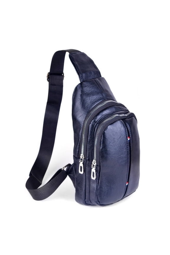 Small Crossbody Leather Sling Bag with Adjustable Strap - Travel Small Daypack