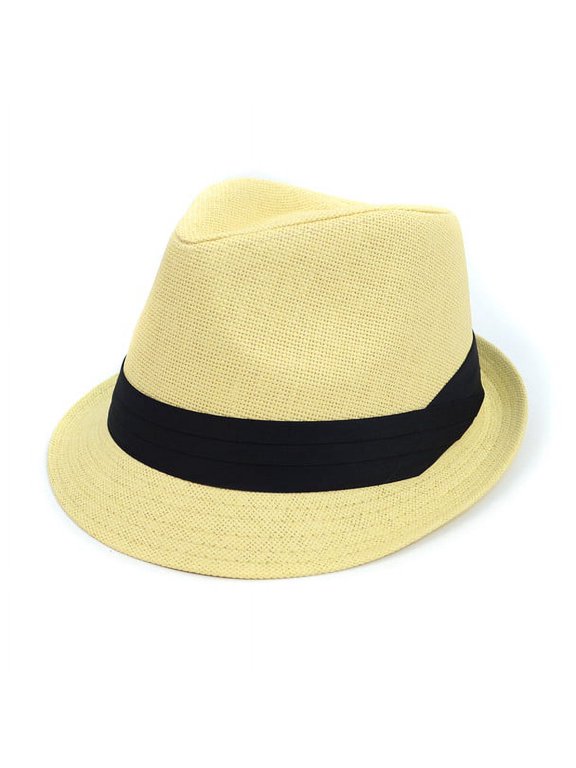 Unisex Short Brim Fedora - Hats for Men & Women + Panama Hats & Straw Hats
