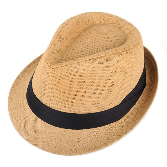WESTEND Unisex Short Brim Fedora - Hats for Men & Women + Panama Hats & Straw Hats