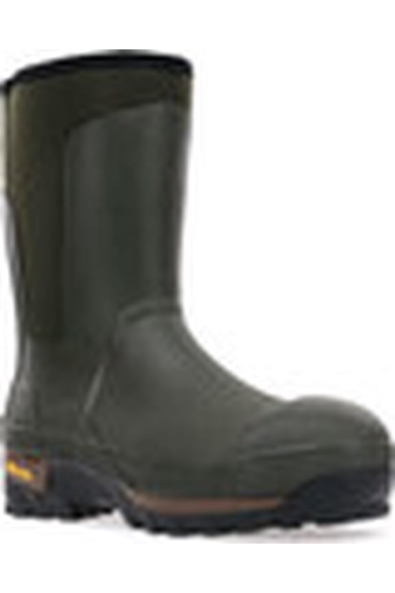 MEN'S SAFETY TOE MID SNOW BOOTS NEOPRENE COLD RATED sz 14 OLIVE DRAB