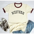thumbnail image 1 of WESTERN Graphic Ringer Tee, 1 of 4