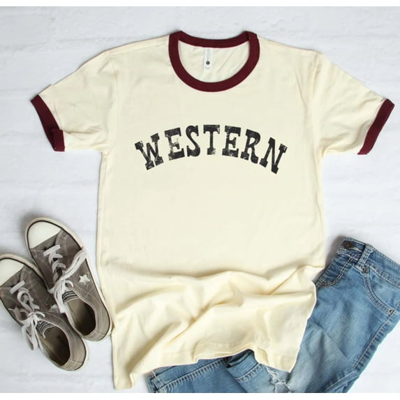WESTERN Graphic Ringer Tee