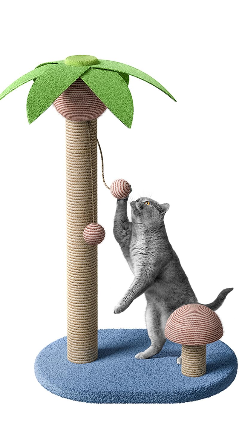 WESTERN HOME WH Large Cat Scratching Post, 32“ Tall Cat Scratching
