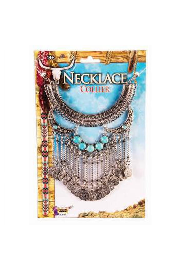 WESTERN NECKLACE - SLVR/TURQ